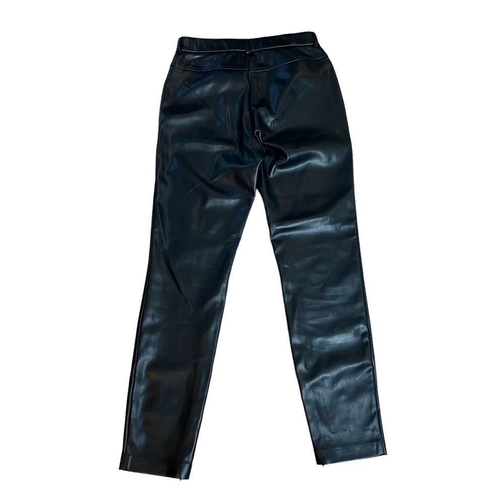 Truth by Republic Black Faux Leather High Rise Front Center Seam Pants Sz. 2 - Picture 2 of 9